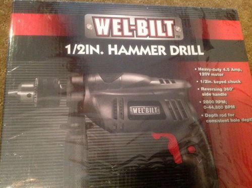 Wel-bilt Hammer Drill 1/2 Inch Heavy Duty 4.5 Amp 120v Motor Northern Tool