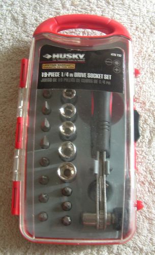 Husky 19-pc. 1/4 inch drive socket and bit set 470732 for sale