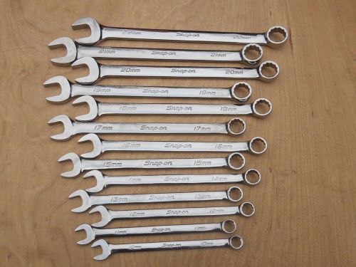 SNAP-ON OEXM ,  13 PCS. METRIC 12 PT. COMBINATION  WRENCH  SET , 10-22 MM