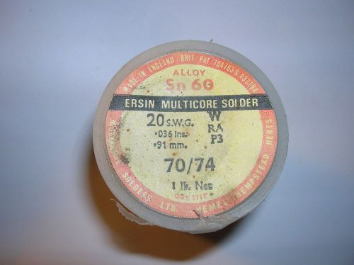 Vintage Ersin Multicore Sn 60 Solder NOS 1 Lb Free Shipping