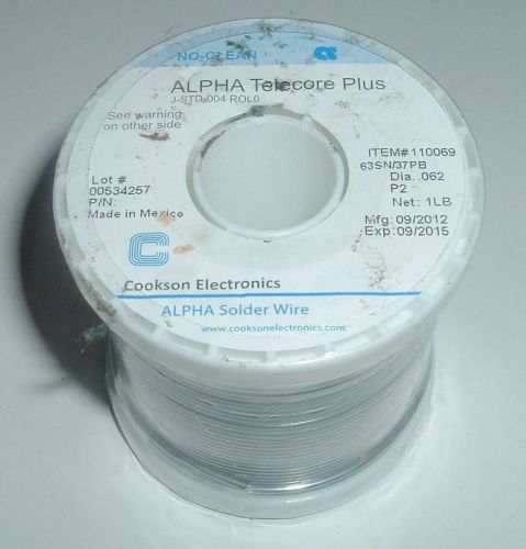 Soder 63 tin (sn) 37 lead (pb) 1 lb alpha solder wire for sale