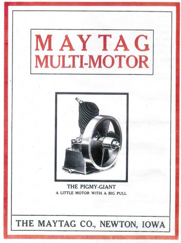 Upright Maytag Washer Gas Engine Book Advertising Manual Hit Miss Motor 92 82 72