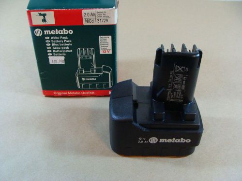 NEW METABO 31729 NiCd 12 VOLT 2.0 AMP HOUR REPLACEMENT BATTERY PACK MINT COND