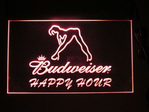Sexy Budweiser Beer Sign Light Club Exotic Alcohol Bar Pub Dorm 11 3/4 X 6 3/4