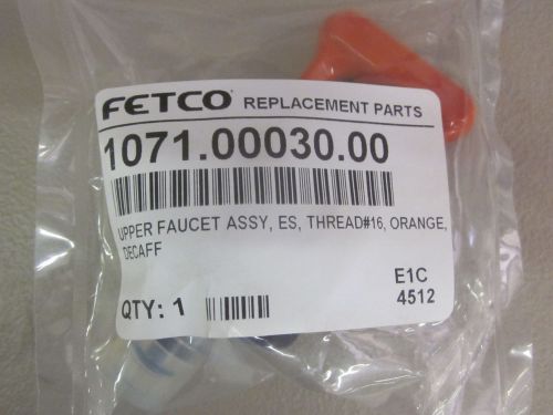 Fetco # 1071.00030.00 Upper Faucet Assy, ES, Thread # 16 ORANGE (NEW)