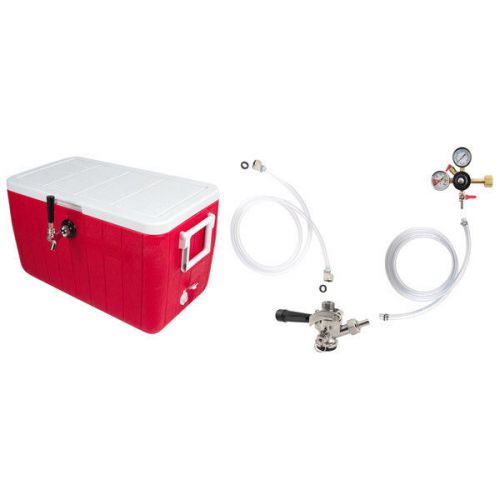 Single Faucet Coil Cooler Complete Kit w/out CO2 Tank - Jockey Box Beer - Picnic