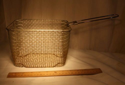 8&#034; l x 5.25&#034; w x 6&#034; d Fry Basket Replacement with Removable Handle