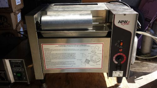APW WYOTT electric countertop vertical bun toaster grill butter wheel and dish