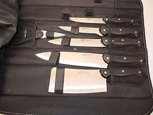 BERGHOFF - 7 PIECE STAINLESS STEEL CHEF&#039;S KNIFE SET IN A ROLL UP HOLDER