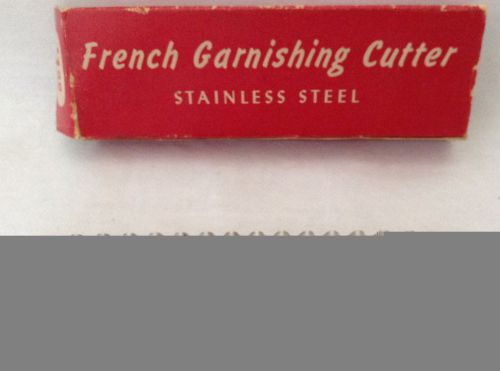 Vintage French Garnishing Cutter Stainless Steel
