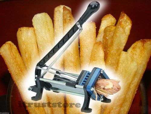 Stainless steel french fry cutter potato vegetable chopper slicer heavy duty new for sale