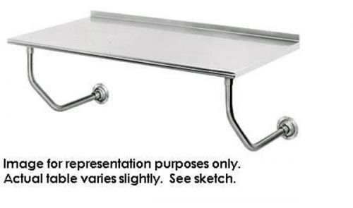 Custom stainless steel wall mount table, 18&#034; x 84&#034; for sale