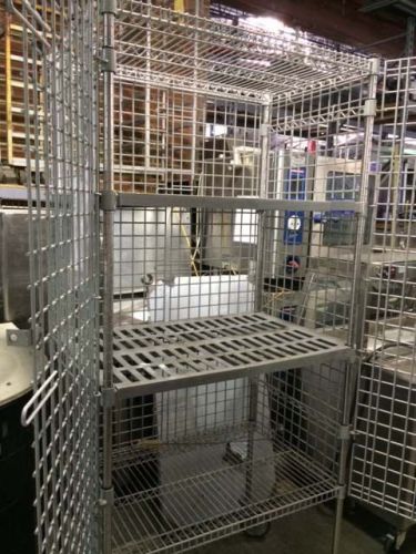Mobile Security Cage on Wheels-casters