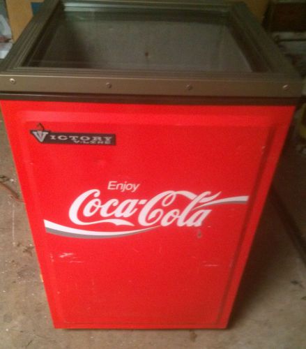 Original coca cola coke electric refrigerated bottle can cooler victory v-line for sale