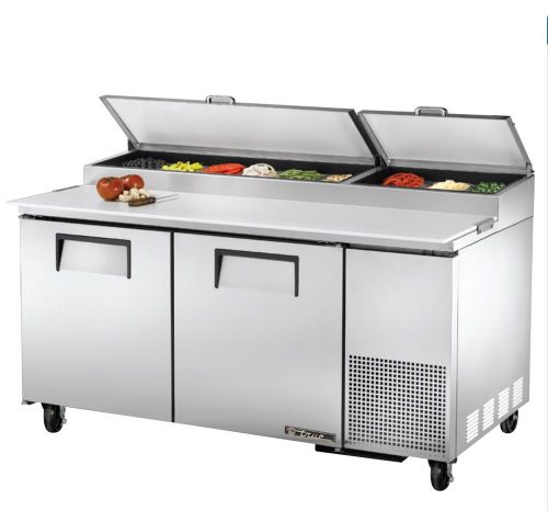 NEW TRUE COMMERCIAL 2 DOOR 67&#034; PIZZA PREP TABLE NSF APPROVED TPP-67