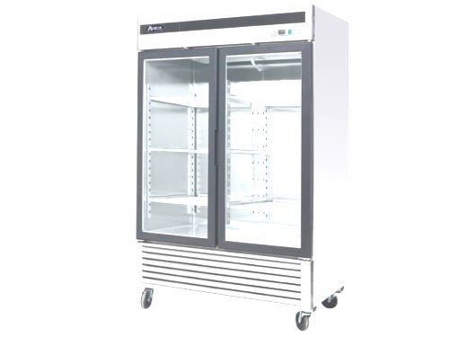 New freezer 2 glass door atosa bottom mount mcf8703 free shipping! for sale