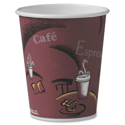 SLO10BI0041 Paper Hot Cup, 10 oz., 300/CT, Maroon