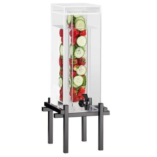 Cal-Mil 1132-1INF-13 1.5 Gallon Black One By One Beverage Dispenser With Infusio