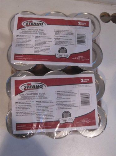 Case lot of 12 sterno gel chafing fuel smart can 2-hour 6.8oz w/ heat indicator for sale
