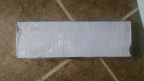 3 BOXES-2500 EACH-WHITE ADHESIVE NAPKIN BANDS-NIP-PLEASE READ DESCRIPTION!