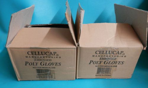 1900 Cellucap Disposable Poly Gloves Large Clear Food Service Kitchen PG5LD