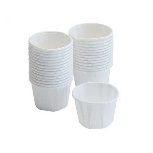 .75 oz White Paper Souffle Sample Cups - 5,000 / Case