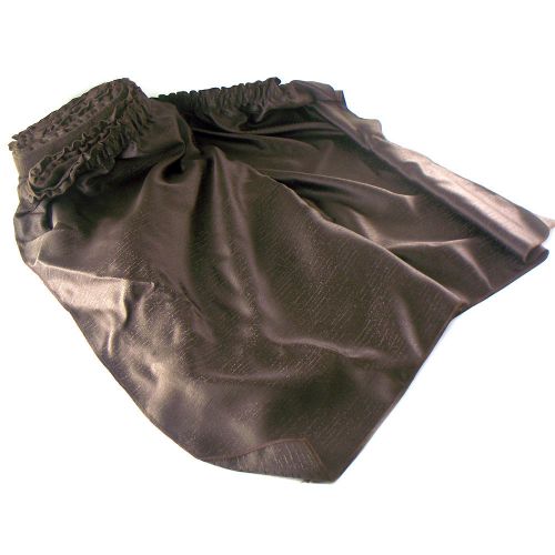 Snap drape 17.6-ft table skirt shirred velcro pinnacle brown 20187 for sale