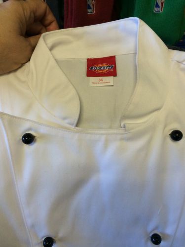 Chef Jacket Dickies CW070302 Restaurant Double Button White W/Blk Uniform 46