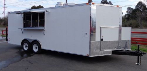 Concession trailer 8.5&#039;x20&#039; white - catering vending event food with applicances for sale