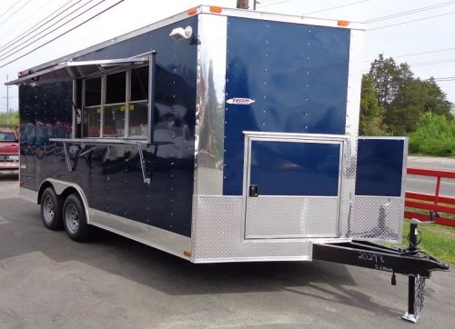 Concession trailer 8.5&#039;x16&#039; blue - catering food event vending for sale