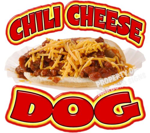 Chili Cheese Dog Decal 24&#034; Hot Dogs Concession Food Truck Cart Vinyl Sticker