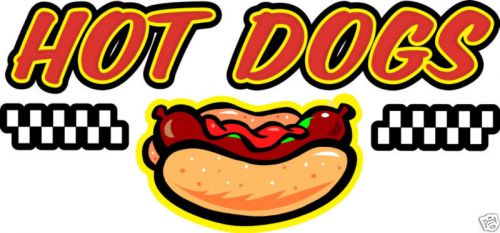 Hot Dogs Concession Decal 12&#034; Restaurant Food Menu