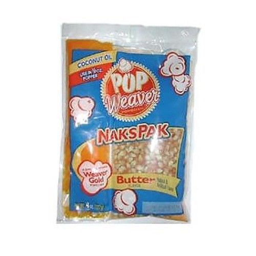 12 ct 4 oz Popweaver NaksPaks Popcorn( Premeasured Kits)