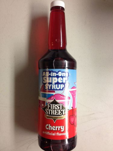 1 qt. all-in-one snow cone syrup - cherry - 4 pack for sale