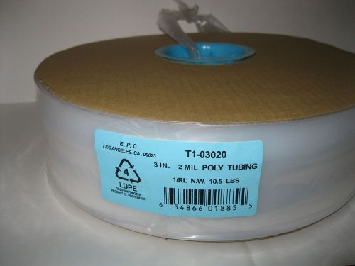 1 Roll Elkay Plastics 2 mil 3 in X 2150 ft Low Density Poly Tubing T1-03020