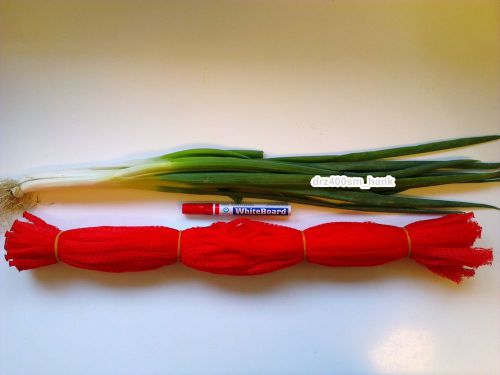 50PC 22&#034; 56cm Red Poly Mesh Net Bags for Scallion Green Onion Fruit Yam Retail