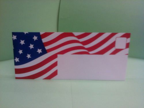 BEAUTIFUL #10 (4-1/8 X 9-1/2)  AMERICAN FLAG ENVELOPES! LOTS OF 100 !