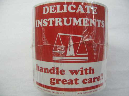 Adhesive Labels Delicate Instruments Handle with Great Care  4x4  - 500