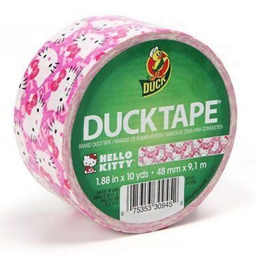 DUCK BRAND SANRIO HELLO KITTY DUCT TAPE 10 YD x 48mm~ FREE STICKERS or TATTOOS!