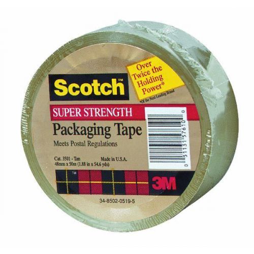12 Pk 3M 1.89&#034; X 54.7 Yd Scotch Tab Packaging Tape 2 Mil Thick 3850T