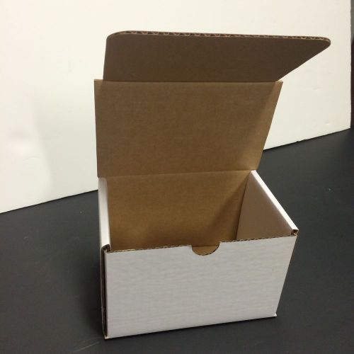 100 White Tuck Top Corrugated Cardboard Shipping &amp; Gift Boxes