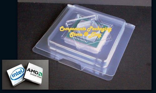 Intel amd cpu clam shell blister pack with anti static foam pad - qty 50 - new for sale