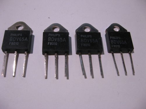 Qty 4 Philips BDV65A NPN Darlington Power Transistors - NOS