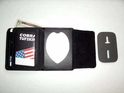 Badge ID Wallet Universal Heart Recessed Cut Out Blackinton B-879 Bi-Fold CT-10