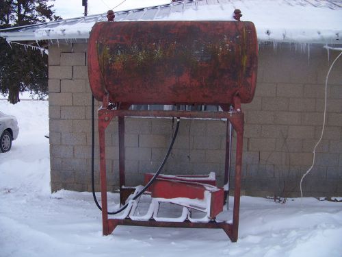 Gas and or diesel two compartment tank with stand