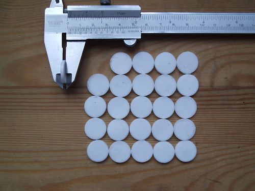 25 pcs. x Teflon PTFE OD 15mm x 2mm Polytetrafluoroethylene THK Sheet white