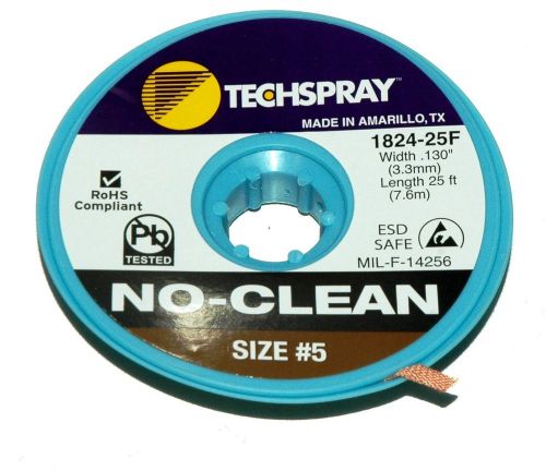 1824-25F TECHSPRAY No-CLean Solder Removal 25 Ft Size #5 ***NEW*** [PZ3]