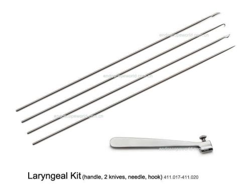 Brand New Laryngeal Needle Hook Knife Handle Kit