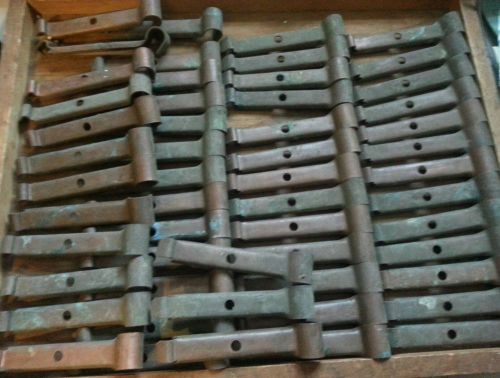 VINTAGE 54 5&#034; COPPER GUTTER HANGER LOT DOWNSPOUT ARCHITECTURAL SALVAGE ROOFING