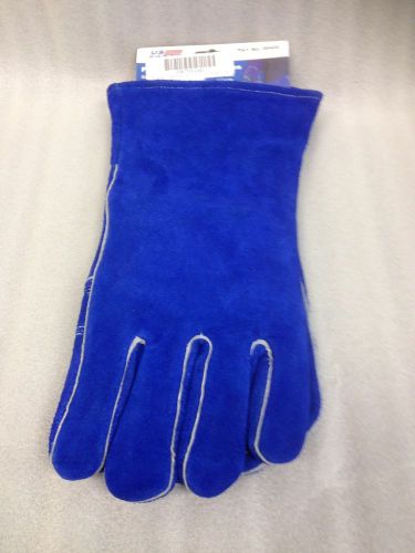 US Forge 400 Welding Gloves Lined Leather, Blue